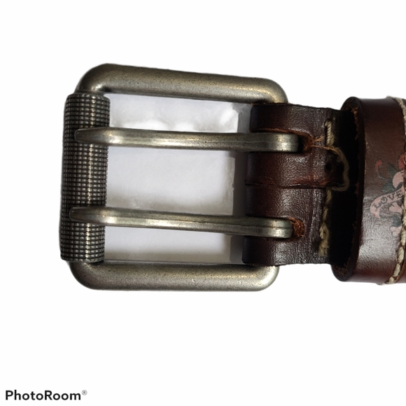 - RARE Ed Hardy Love Kills Slowly Leather Belt - Picture 6 of 12